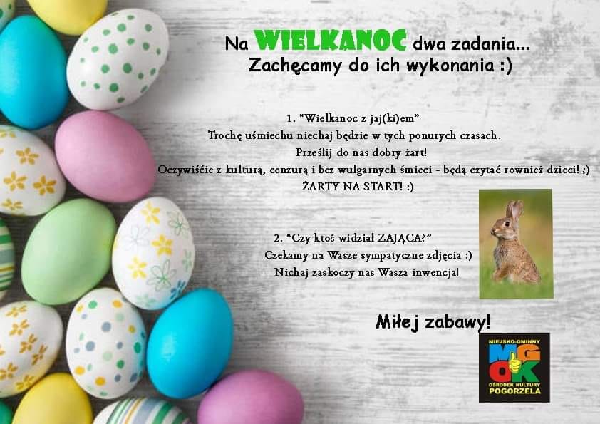 Read more about the article Na WIELKANOC dwa zadania… Zachęcamy do ich wykonania!