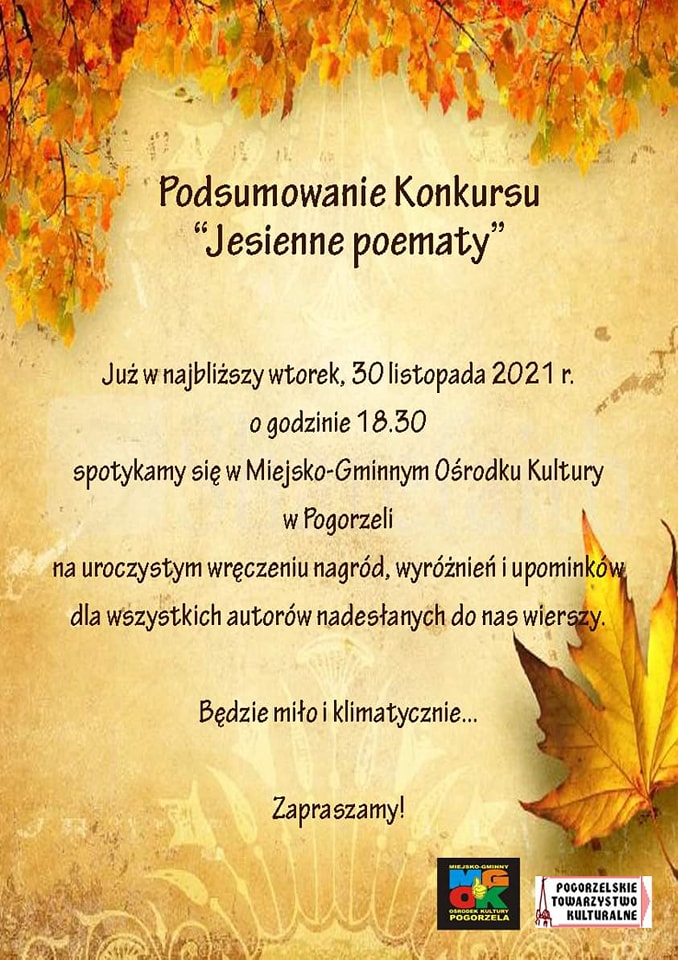 Read more about the article Podsumowanie konkursu „Jesienne poematy”