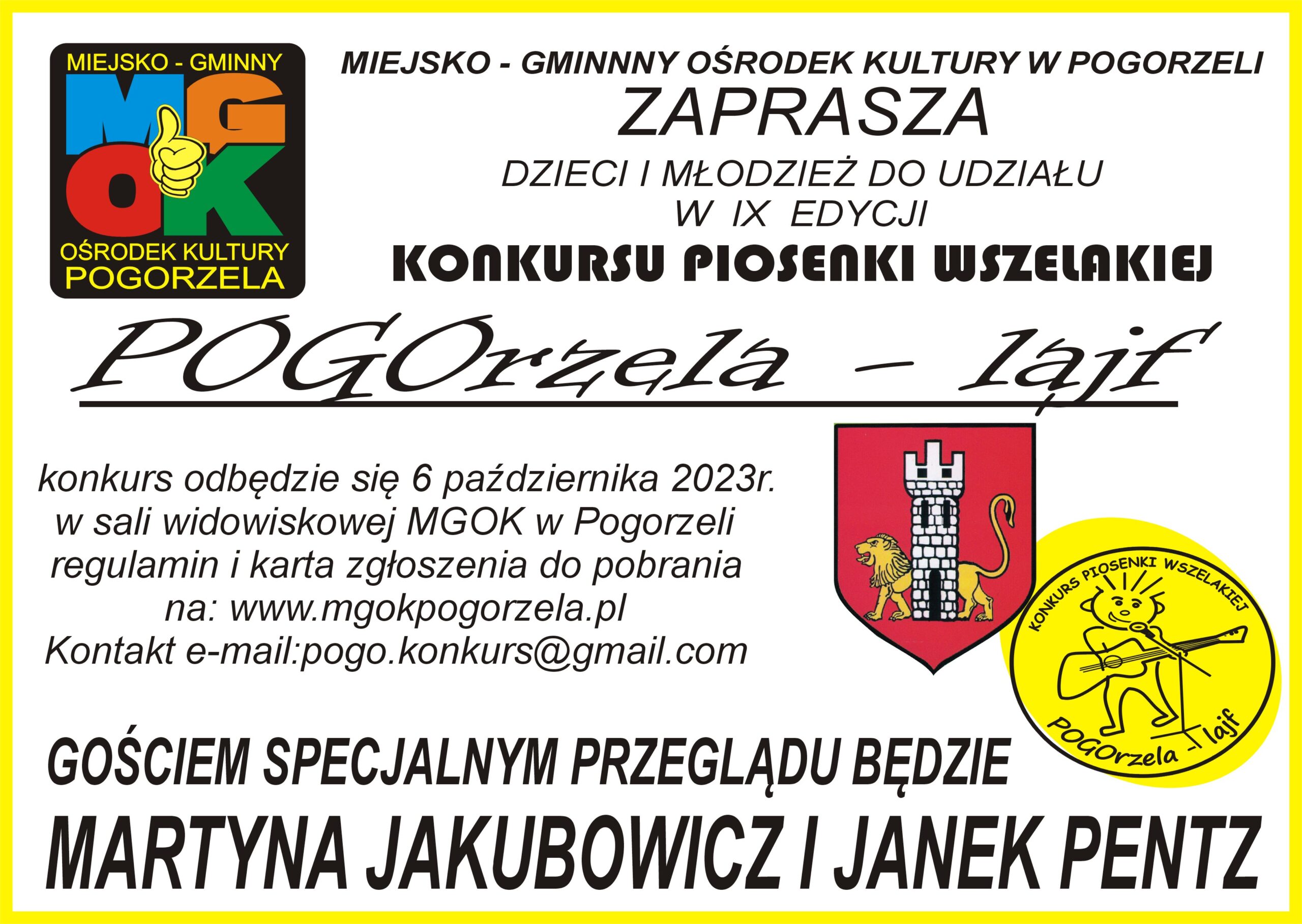 Read more about the article KONKURSU PIOSENKI WSZELAKIEJ POGOrzela – lajf