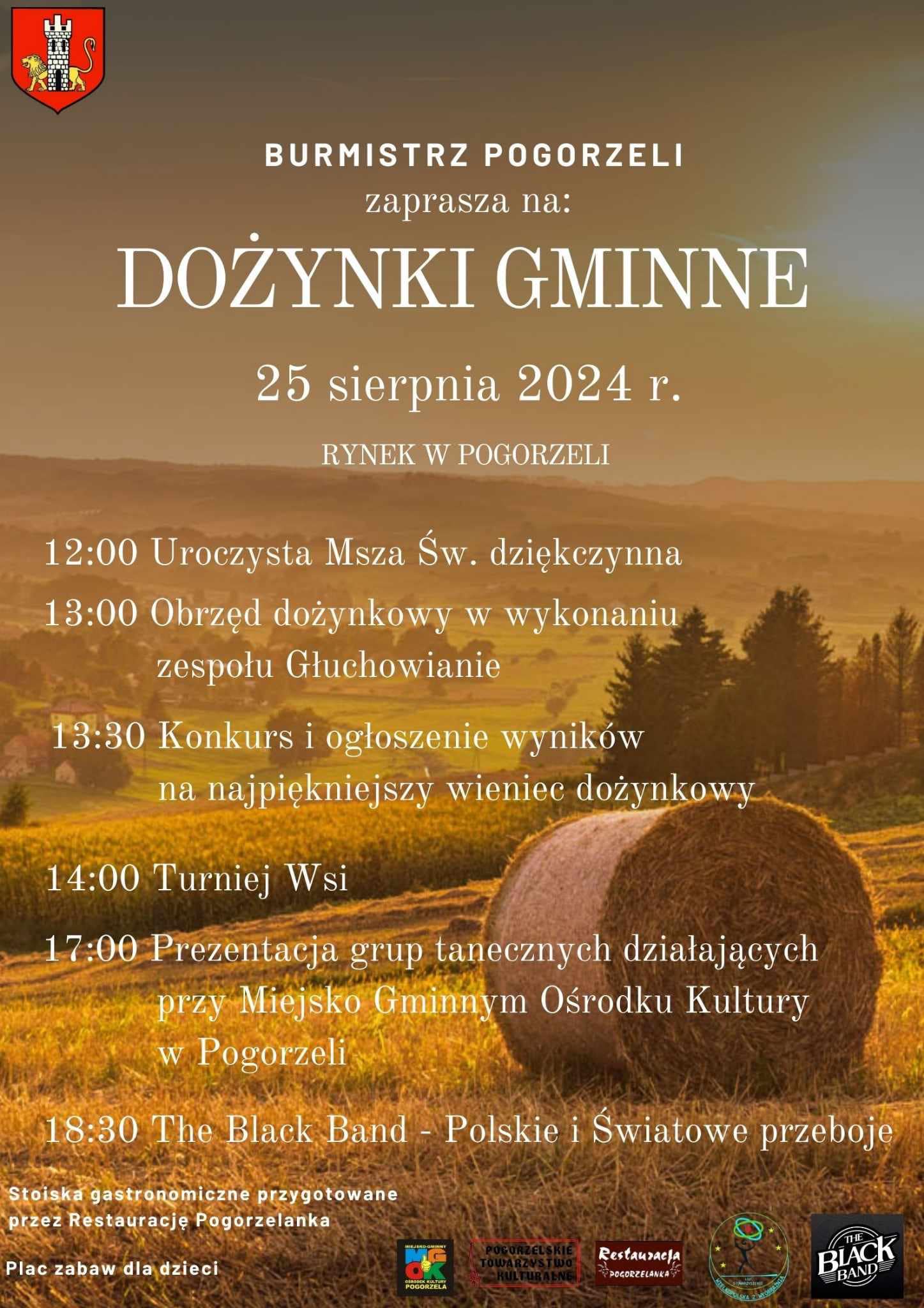 Read more about the article Burmistrz Pogorzeli zaprasza na DOŻYNKI GMINNE